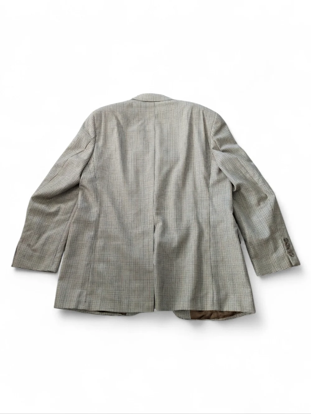 Vtg Chaps Ralph Lauren Mens Tweed Houndstooth Multicolor Brown Wool Blazer 44R‎